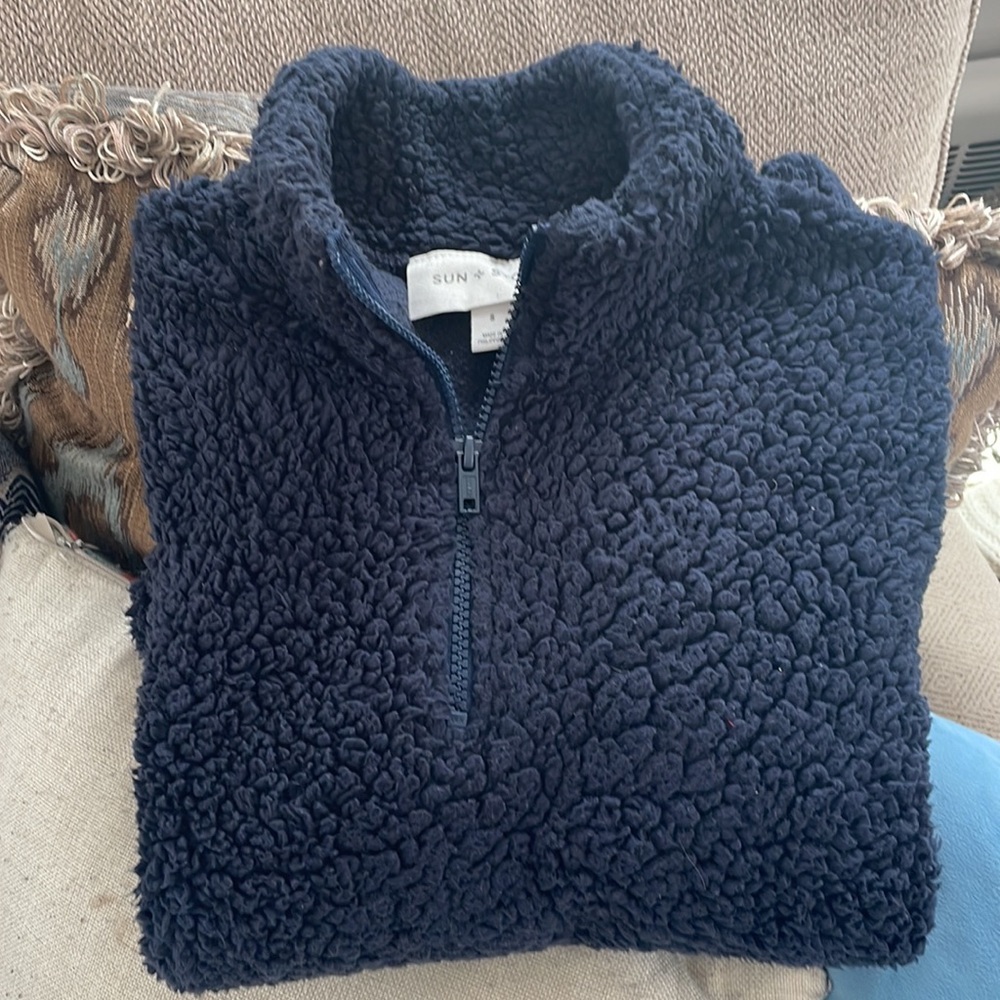 Sun and stone Navy pull over size small